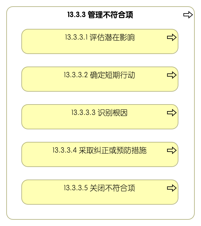 13.3.3 管理不符合项